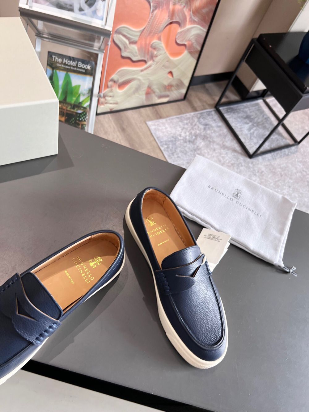 GIÀY BRUNELLO CUCINELLI Leather Black loafer shoes