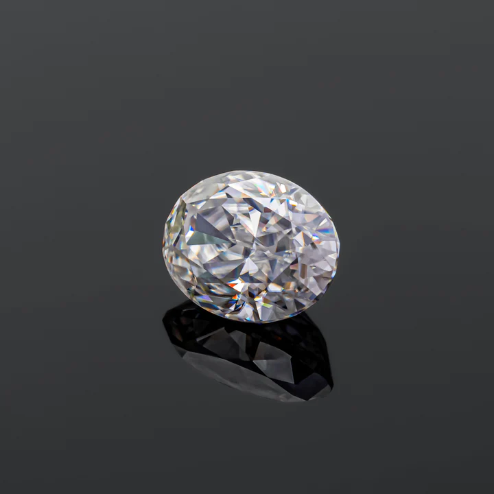 KIM CƯƠNG Oval Hybrid Cut Natural White Loose Moissanite Stone