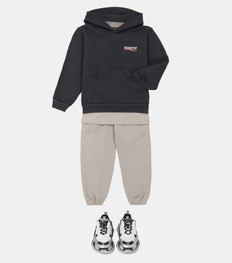 ÁO BALENCIAGA KIDS Logo cotton hoodie 9 -12 years