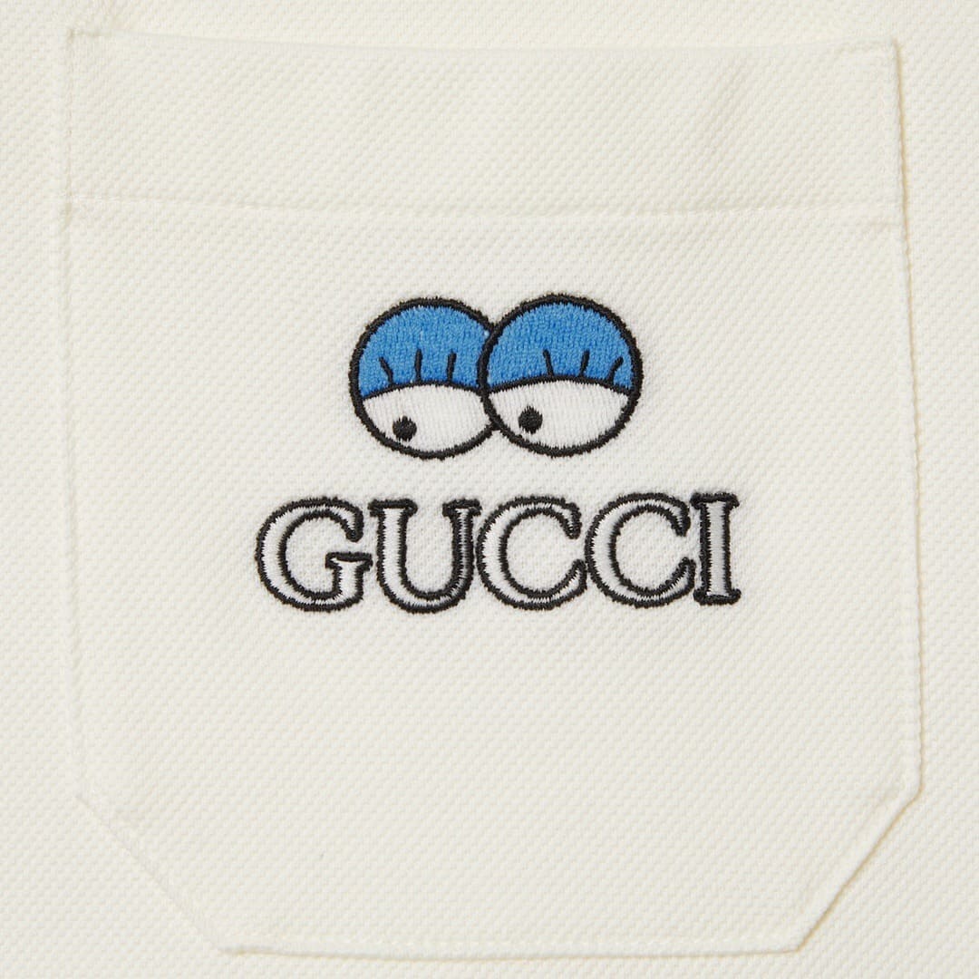ÁO GUCCI GG POLO SHIRT MÀU TRẮNG UNISEX