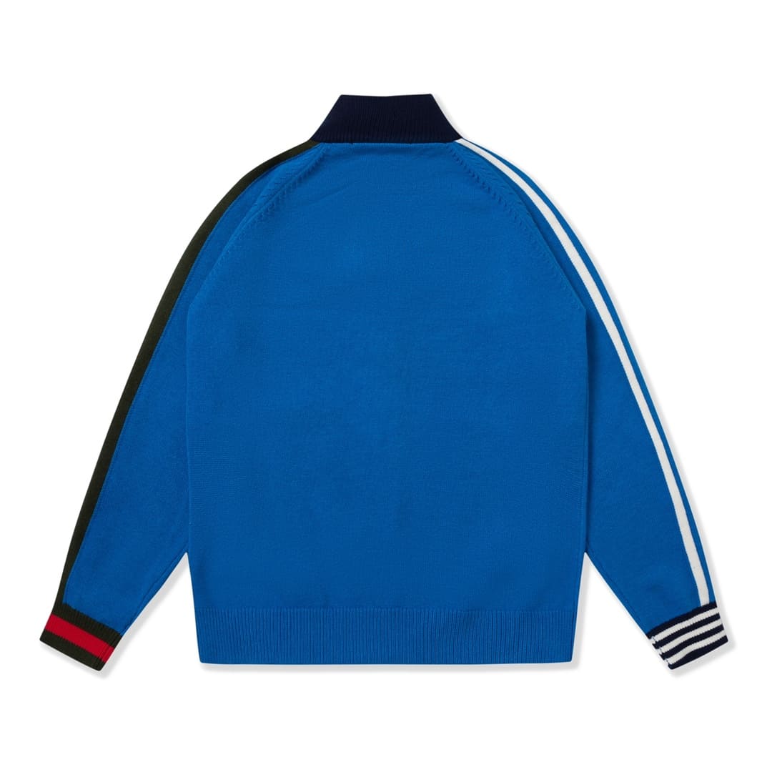 ÁO GUCCI Zip Blue Cashmere Sweater