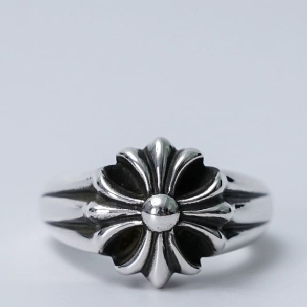 NHẪN CHROME HEARTS HOA VĂN KHẮC CHỮ THẬP Bạc S925
