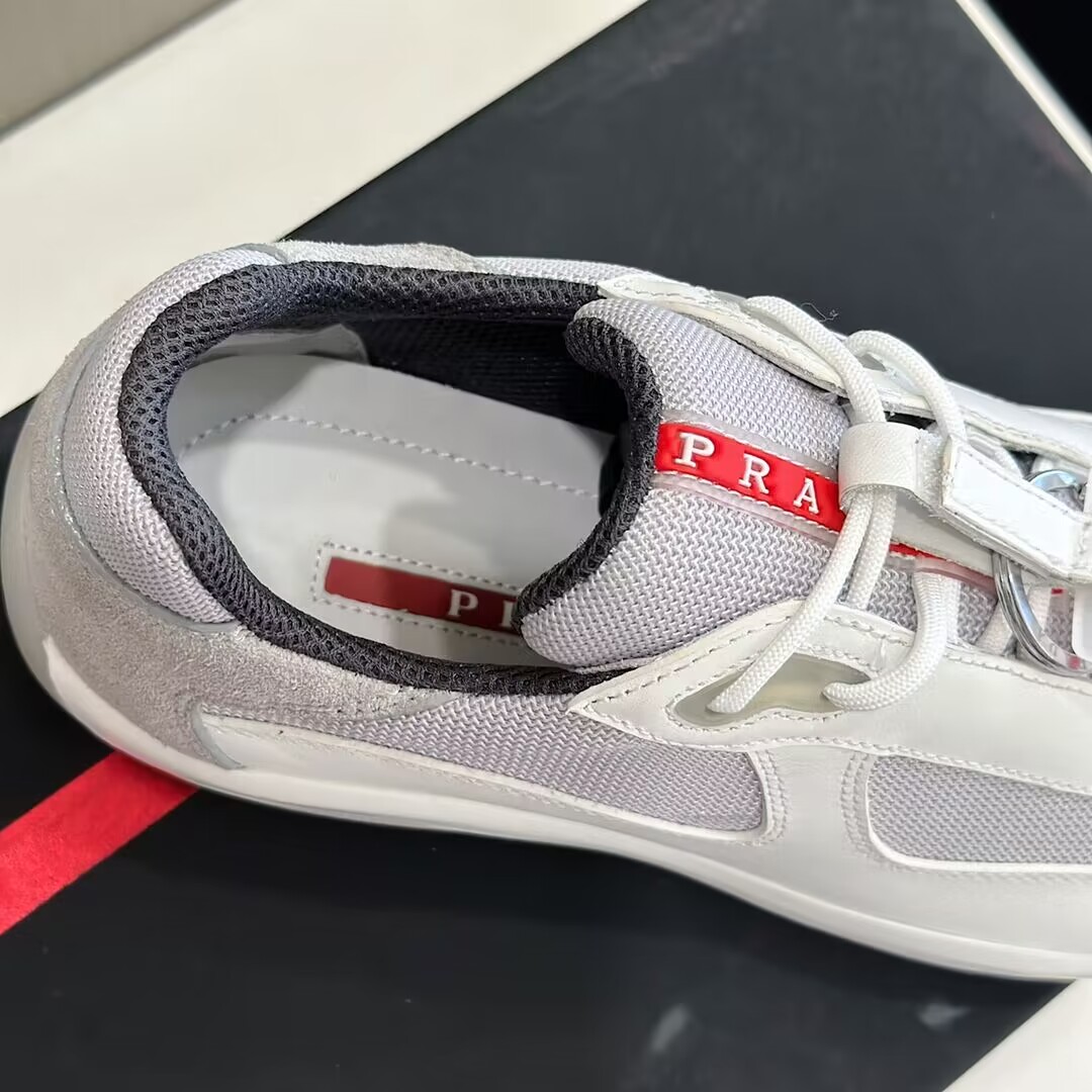 GIÀY PRADA RED LOGO SNEAKERS SHOES