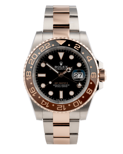Đồng hồ Rolex GMT-II Rootbeer Black Dial mặt số màu đen