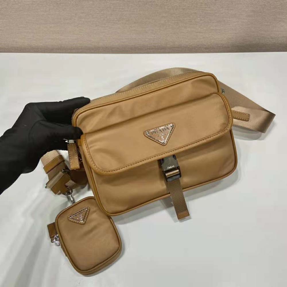 TÚI Prada Re-Nylon and Saffiano Leather Shoulder Bag