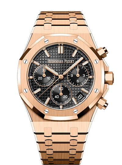 Đồng hồ Audemars Piguet Royal Oak Chronograph Gold mặt số màu đen