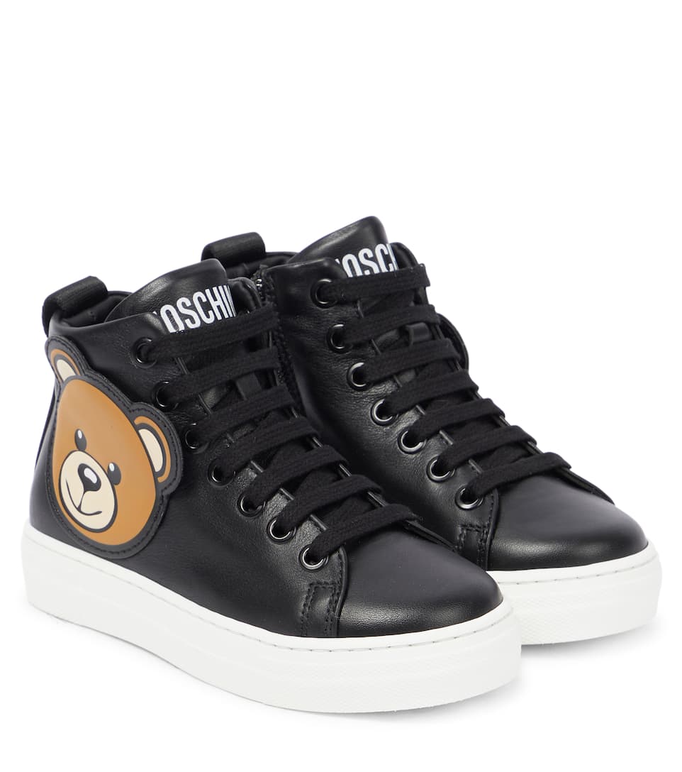 GIÀY MOSCHINO KIDS Leather sneakers