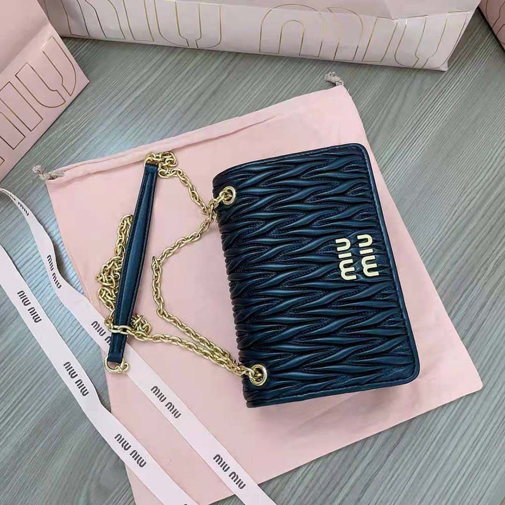 Ví Miu Miu Women Matelassé Nappa Leather Mini-bag-Black