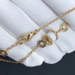 Vòng tay BVLGARI B.zero1 bằng gốm trắng vàng hồng 18K