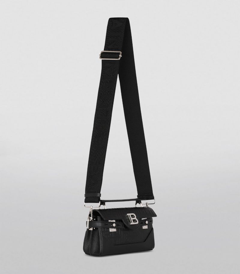 TÚI BALMAIN Embossed Leather B-Buzz 19 Cross-Body Bag