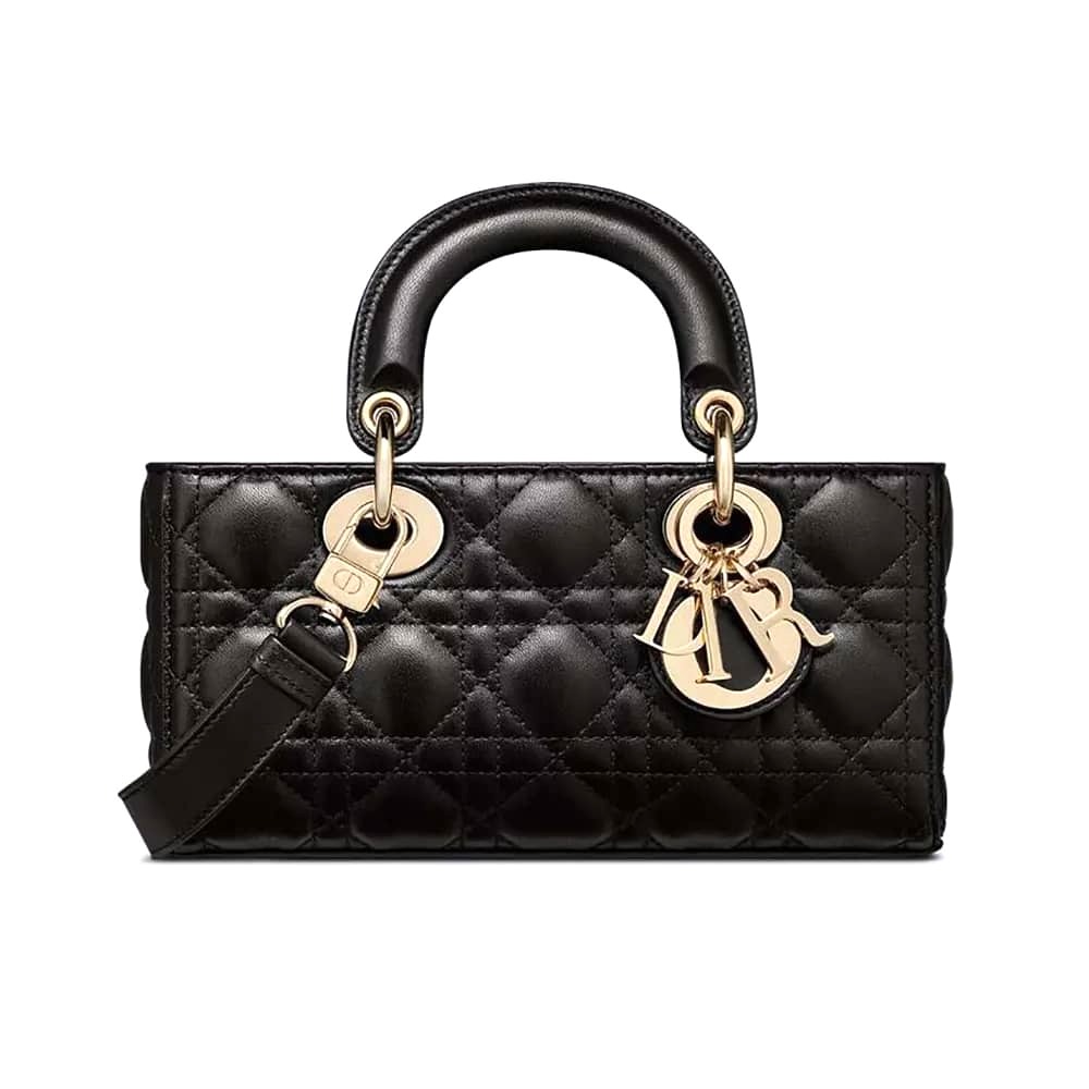 TÚI Dior Women Small Lady D-Joy màu đen Cannage Lambskin