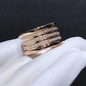Nhẫn BVLGARI B.zero1 Kim cương 4 vòng vàng hồng 18K