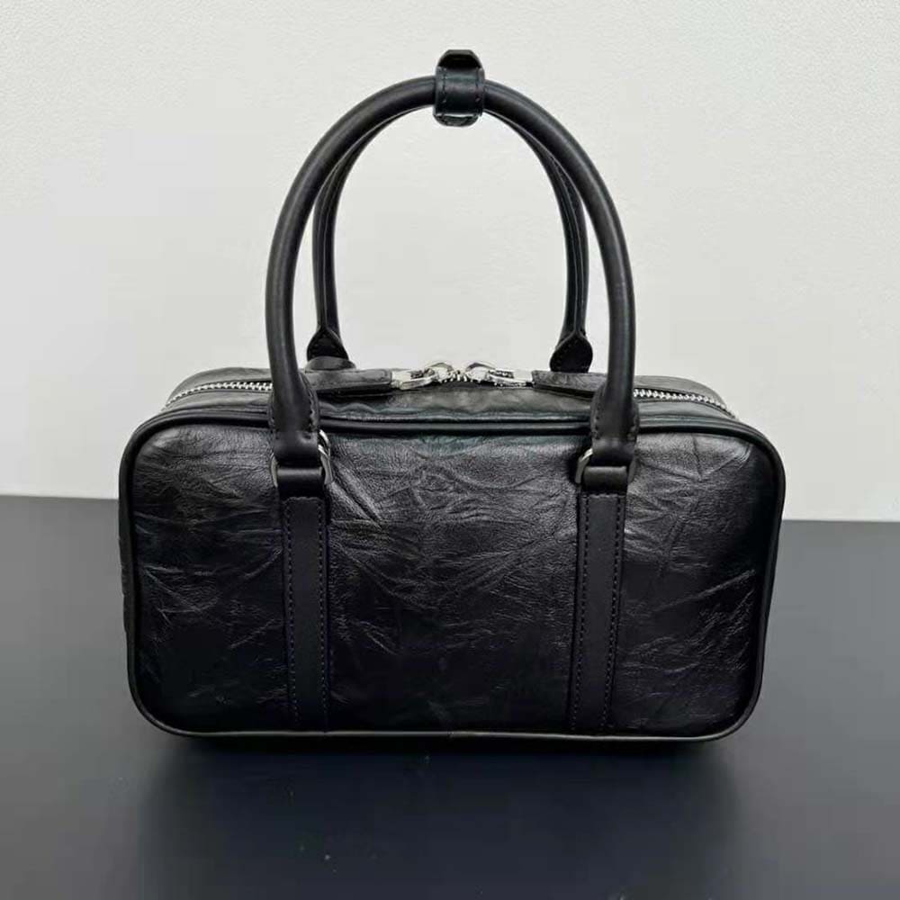 TÚI Prada Women Small Antique Nappa Leather Top Handle Bag-Black
