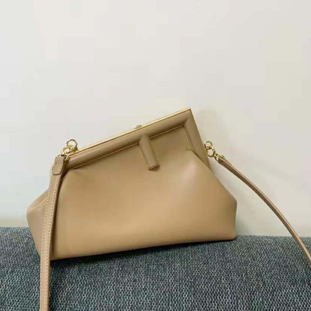 TÚI Fendi Women First Small Beige Leather Bag