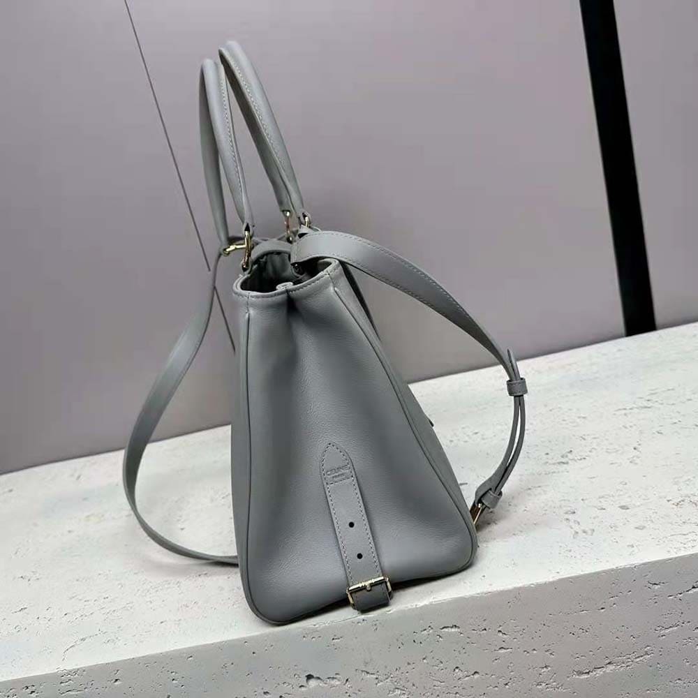TÚI Celine Women Medium Appoline Bag in Supple Calfskin-Gray
