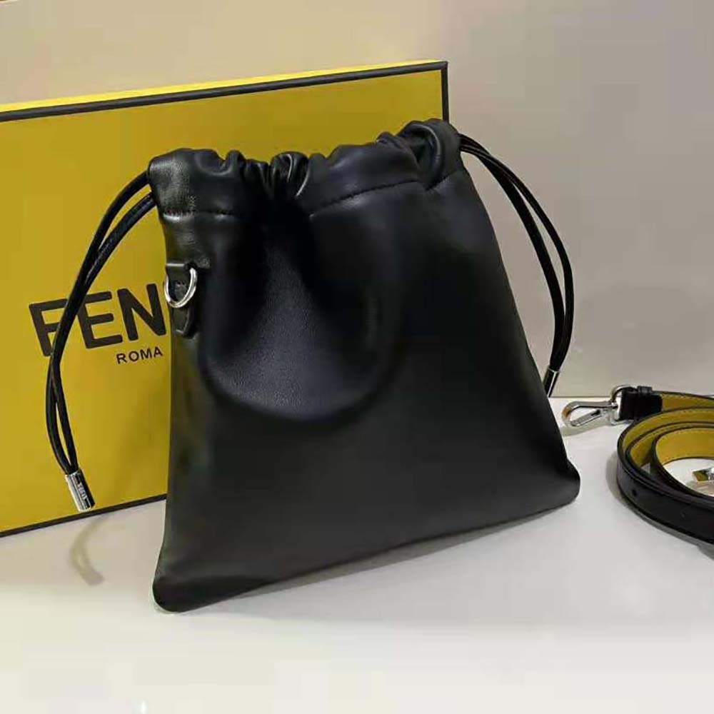 TÚI Fendi Men Pack Small Pouch Black Nappa Leather Bag