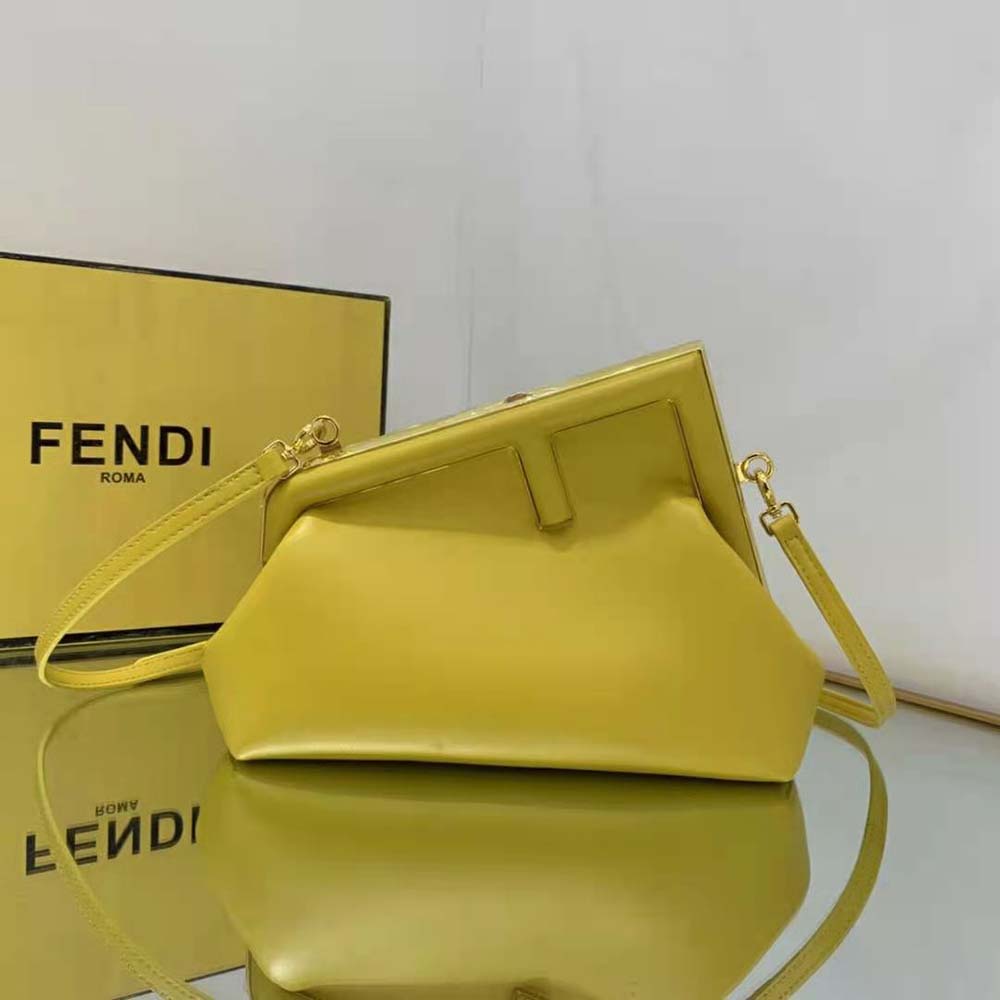 TÚI Fendi Women First Small Yellow Leather Bag