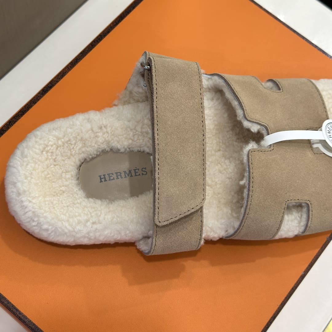DÉP HERMES CHYPRE FUR SANDAL AAA