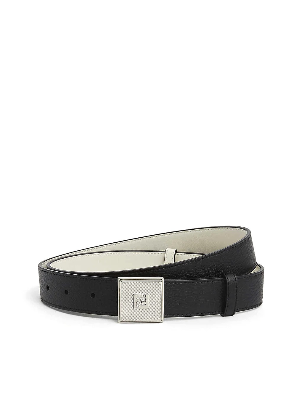 DÂY LƯNG FENDI Box logo-embossed leather belt