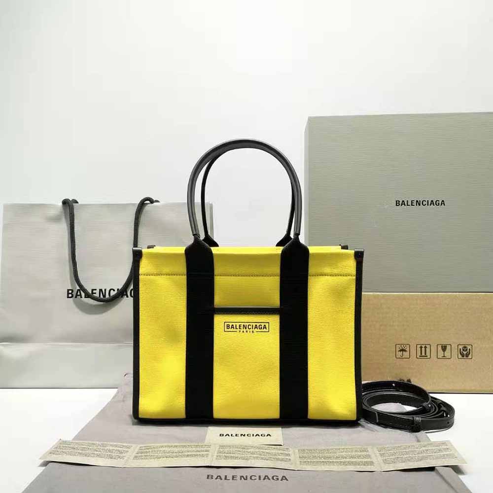 TÚI Balenciaga Women Hardware Small Tote Bag With Strap in Yellow
