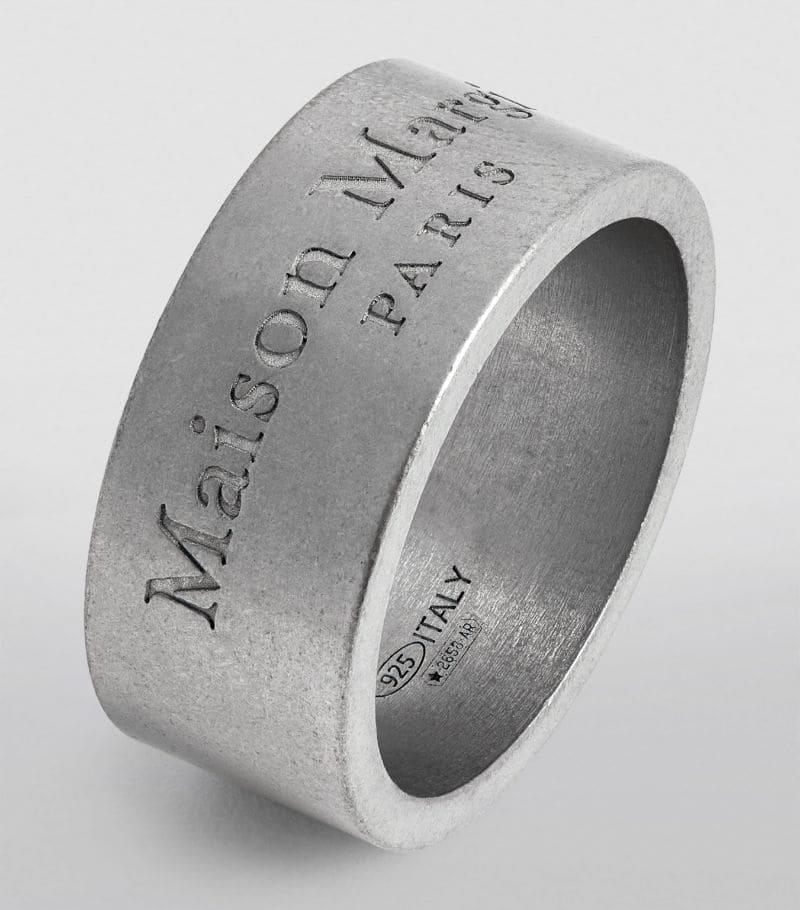 Nhẫn bạc MAISON MARGIELA  Logo-Engraved Ring