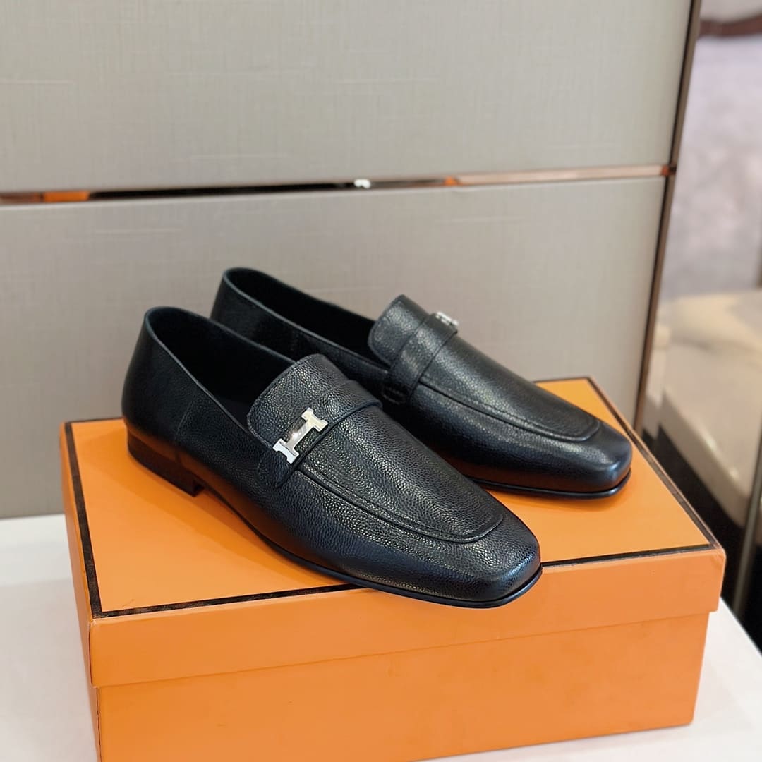 GIÀY HERMES GIOVANNI LOAFER BLACK AAA