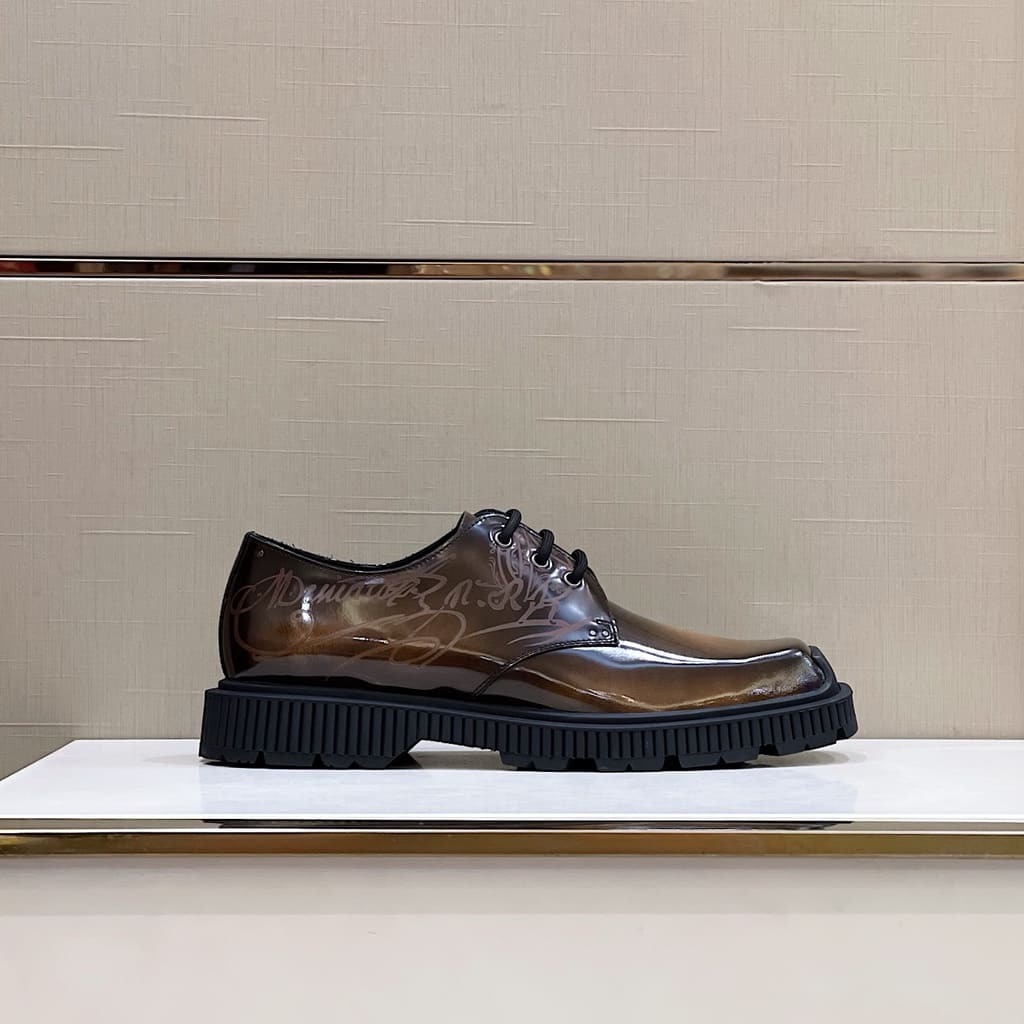 GIÀY BERLUTI CAMDEN DERBY COGNAC HANDMADE TOP QUALITY SHOES AAA