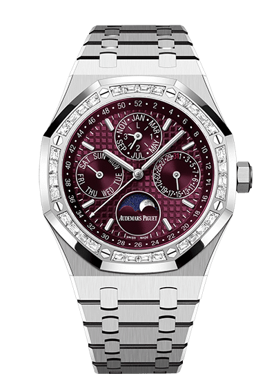 Đồng hồ Audemars Piguet Royal Oak Perpetual Calendar Diamond mặt số màu đỏ