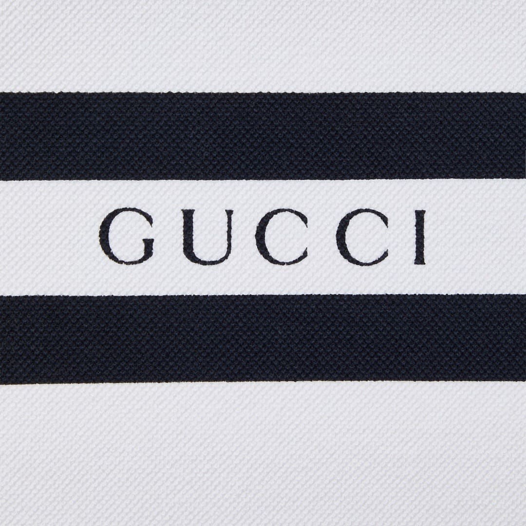ÁO GUCCI LOGO POLO SHIRT WHITE