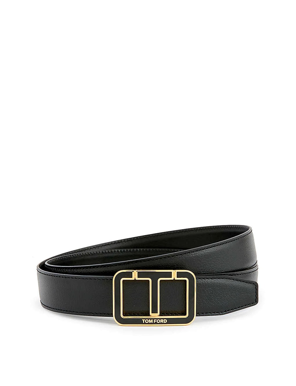 DÂY LƯNG TOM FORD Logo-embellished leather belt