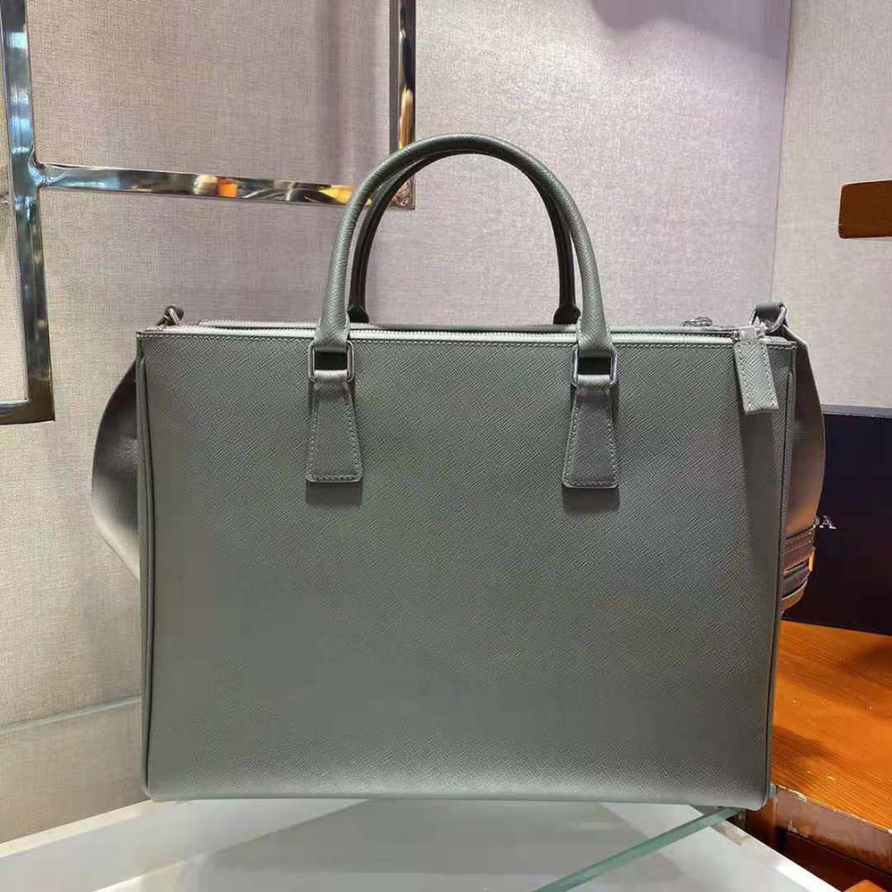 TÚI PRADA Saffiano Leather Prada Galleria Bag-Silver