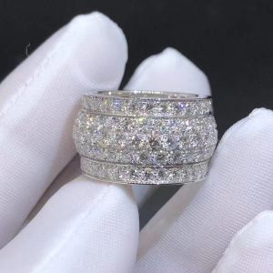 Nhẫn Cartier Nigeria full kim cương vàng trắng 18K