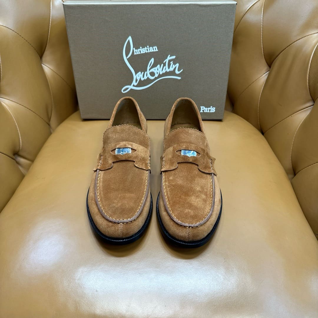 GIÀY CHRISTIAN LOUBOUTIN SUEDE LOAFER HIGH TOP QUALITY SHOES AAA