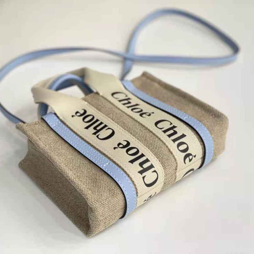 TÚI Chloe Women Mini Woody Tote Bag-Blue