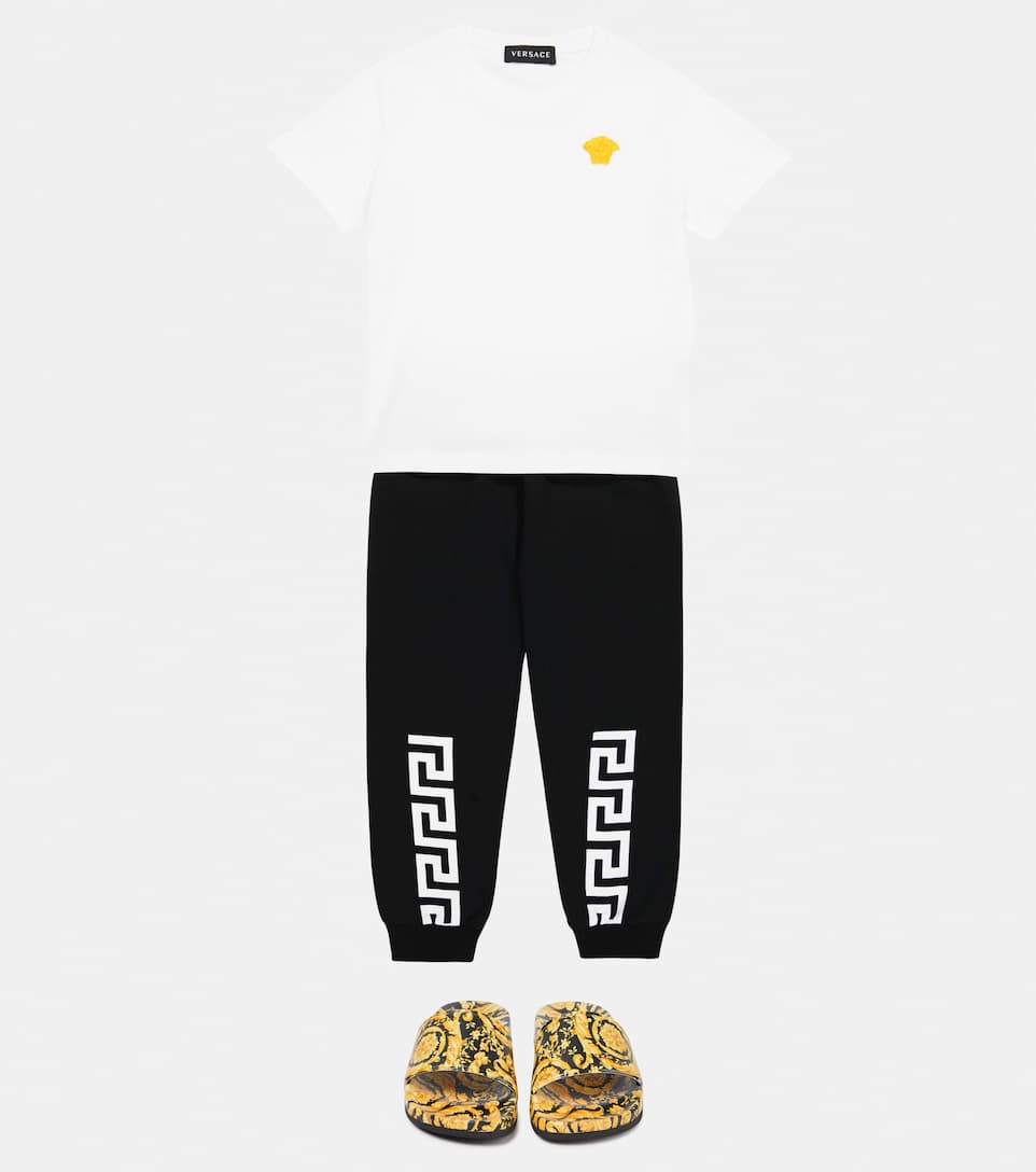 ÁO VERSACE KIDS Embroidered cotton jersey T-shirt 9 -16 years