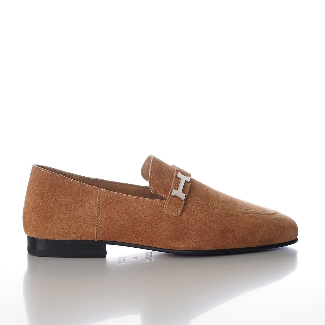 GIÀY HERMES GIOVANNI LOAFER SUEDE BROWN AAA
