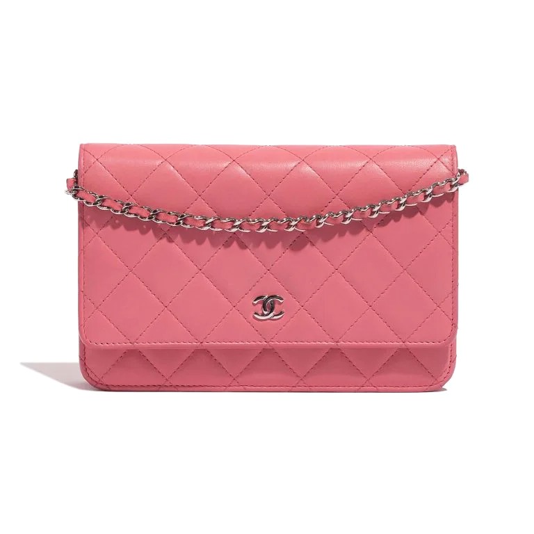TÚI Chanel Wallet On Chain Lamb Pink WOC