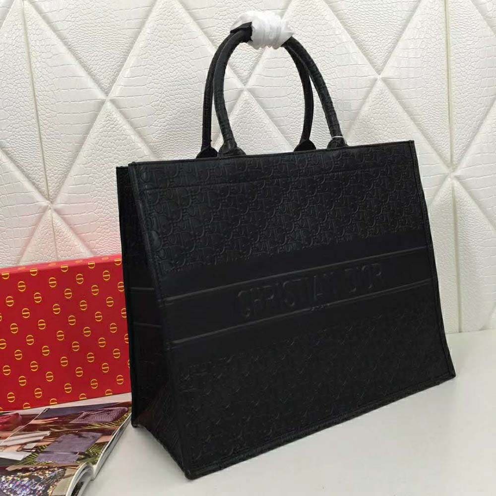 TÚI Dior Women Book Tote Dior Oblique Bag-Black