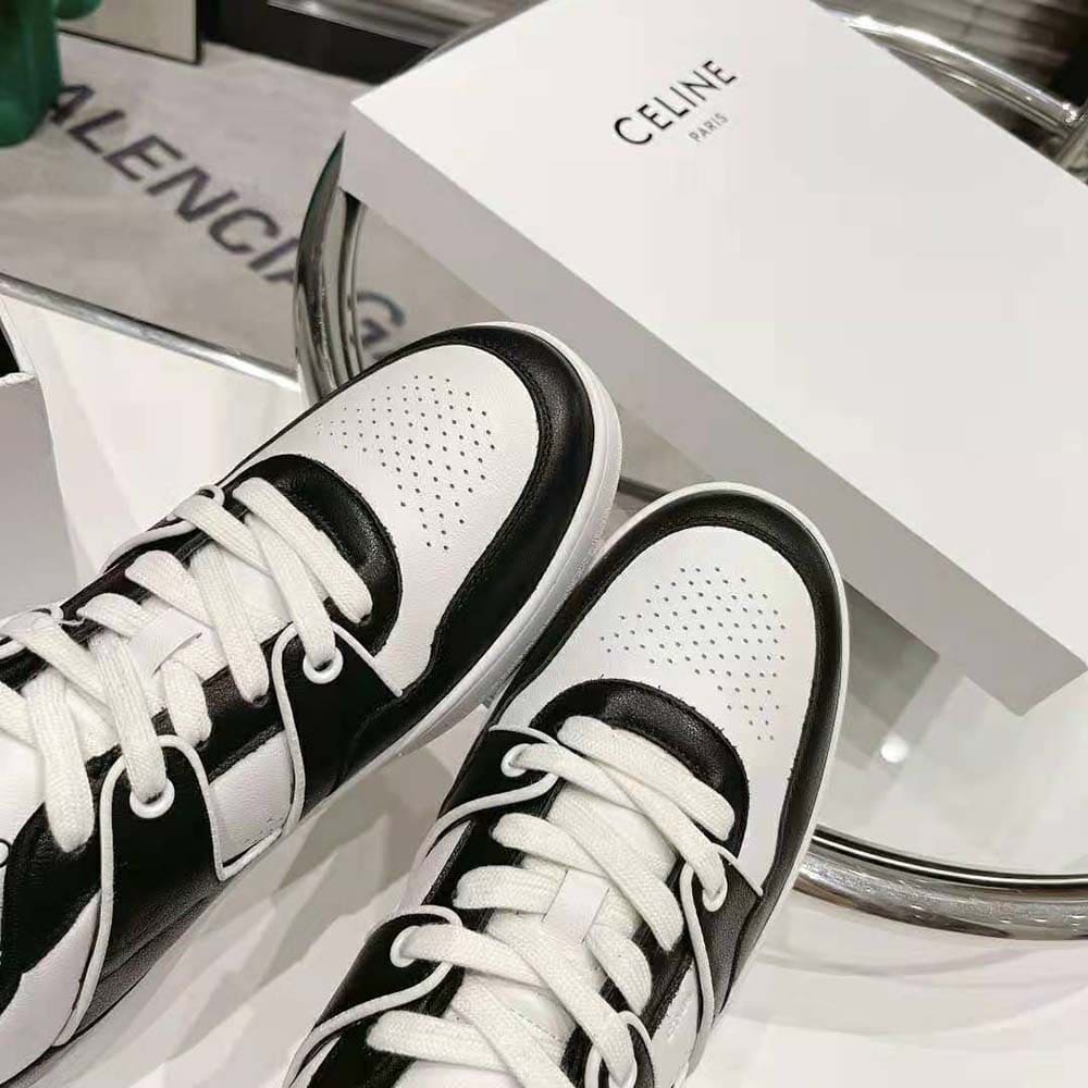 GIÀY CELINE Trainer Low Lace-up Sneaker in Calfskin-Black