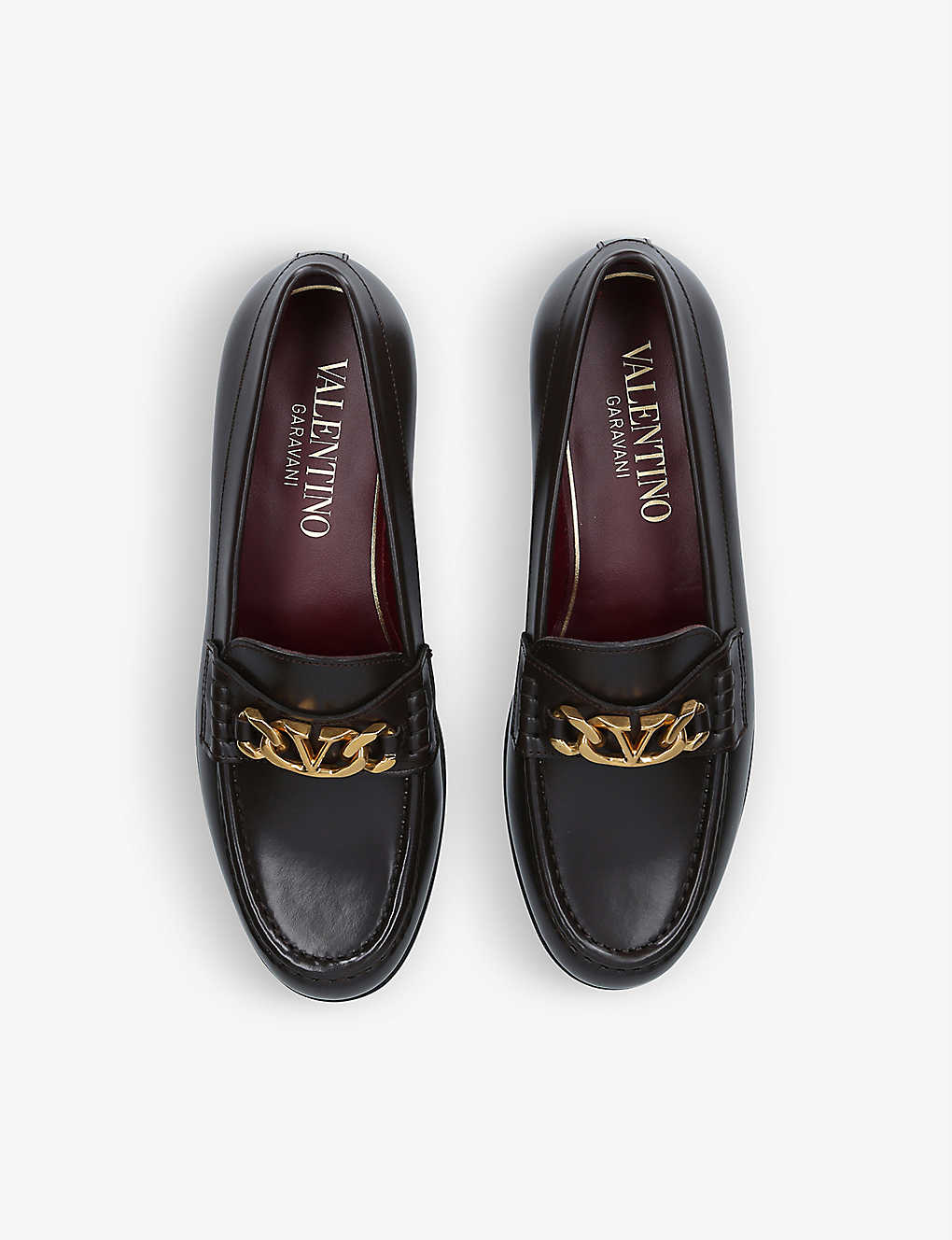 GIÀY VALENTINO GARAVANI Chainlord logo-chain leather loafers
