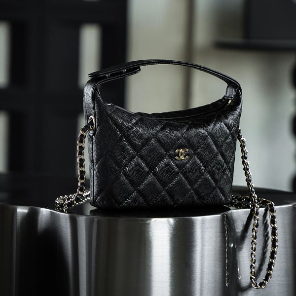 TÚI CHANEL 25C CAVIAR HAAS TOP QUALITY MÀU ĐEN