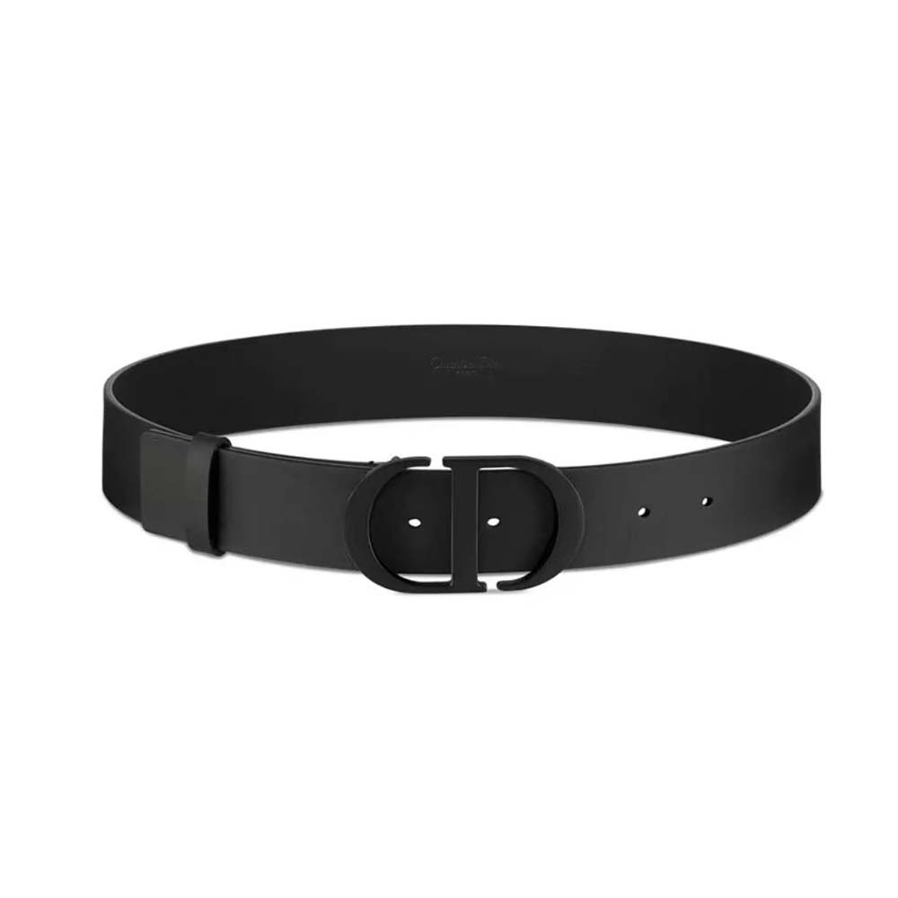 DÂY LƯNG Dior 30 Montaigne Belt in Calfskin Leather-Black