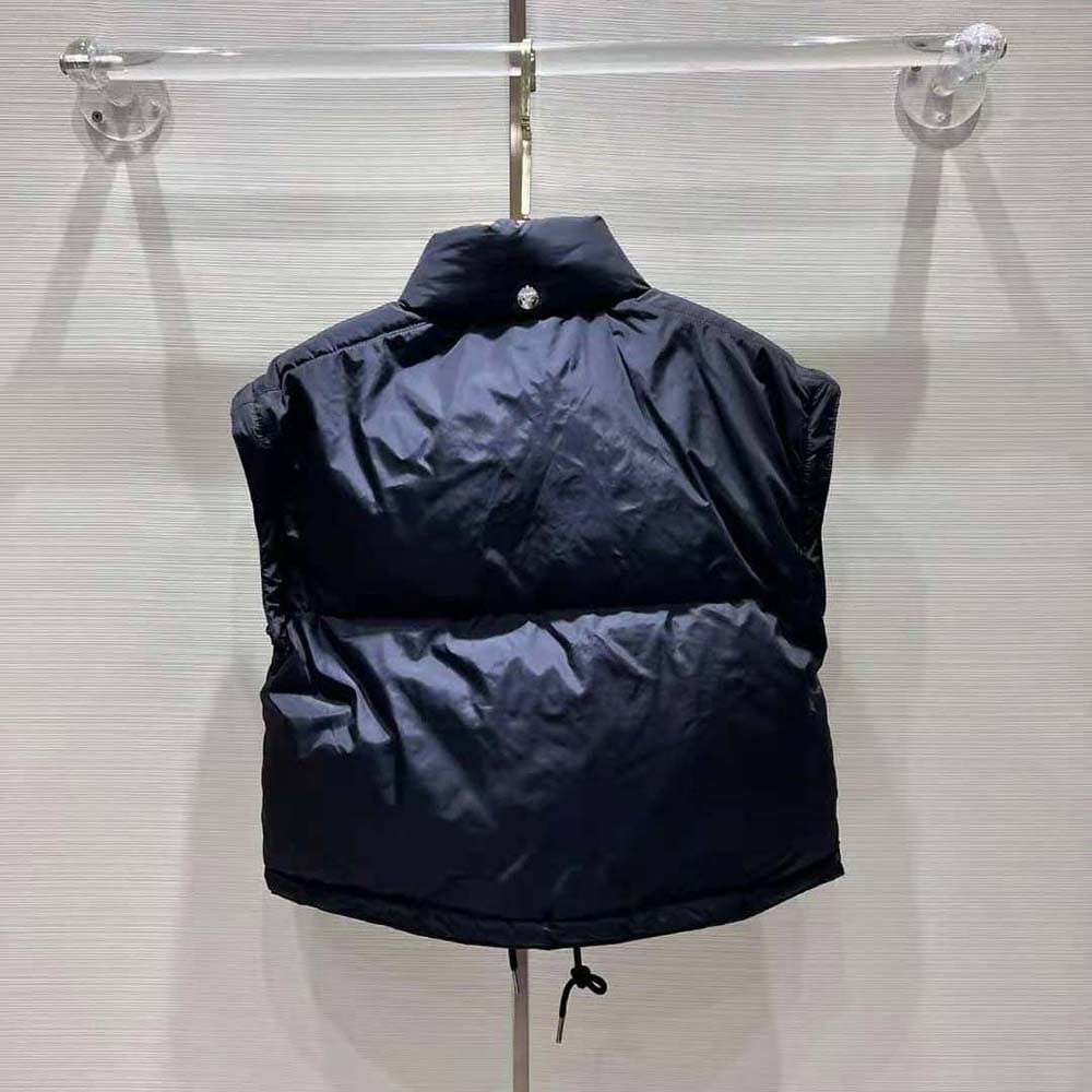 ÁO Prada Women Cropped Re-Nylon Down Jacket-Black