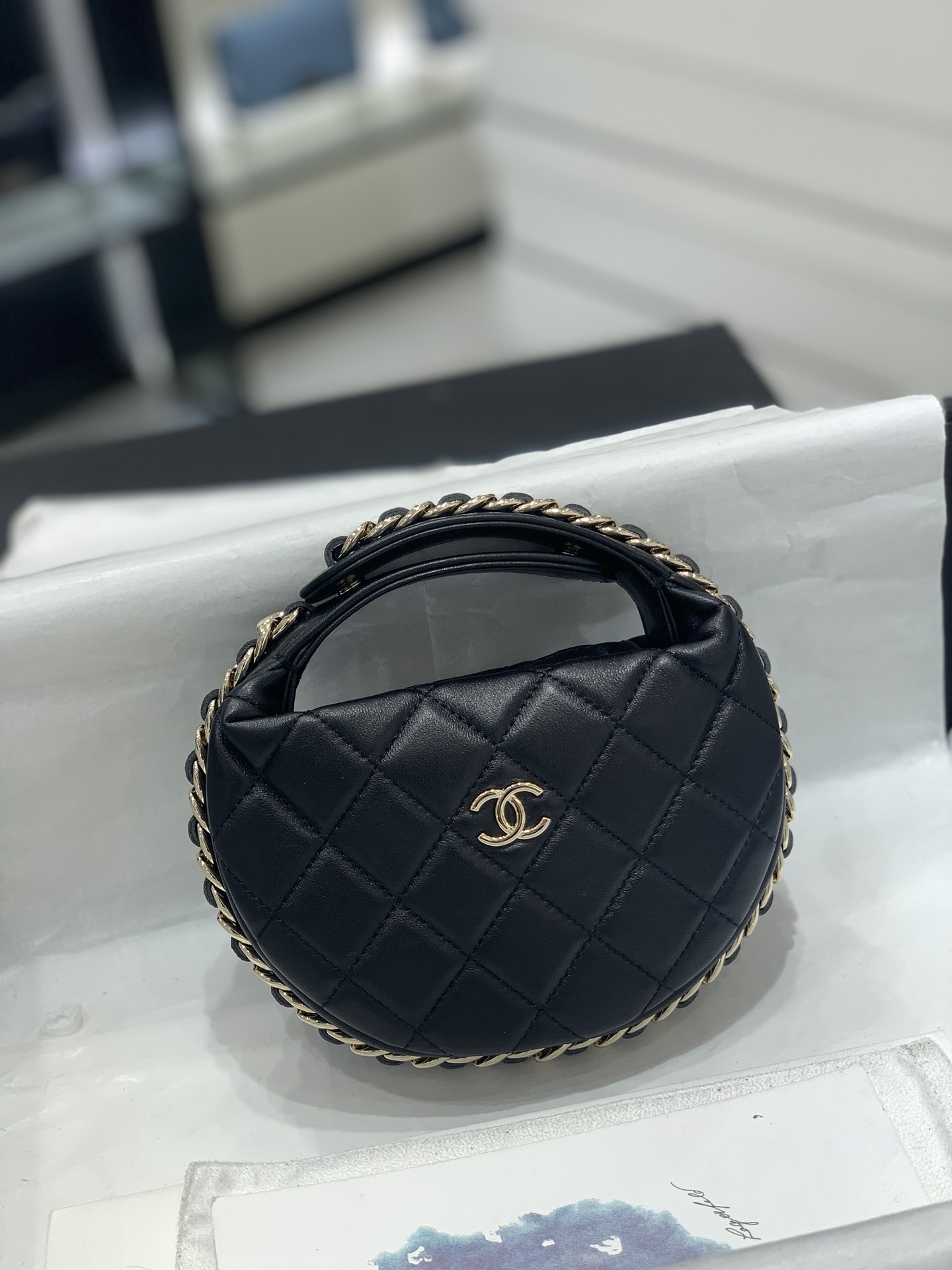 TÚI CHANEL 23C Black đen da HAAS