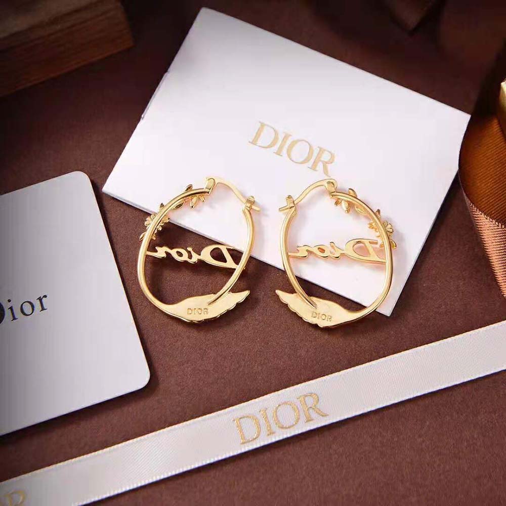Bông tai Dior Dio(r)evolution Earrings Gold-Finish Metal