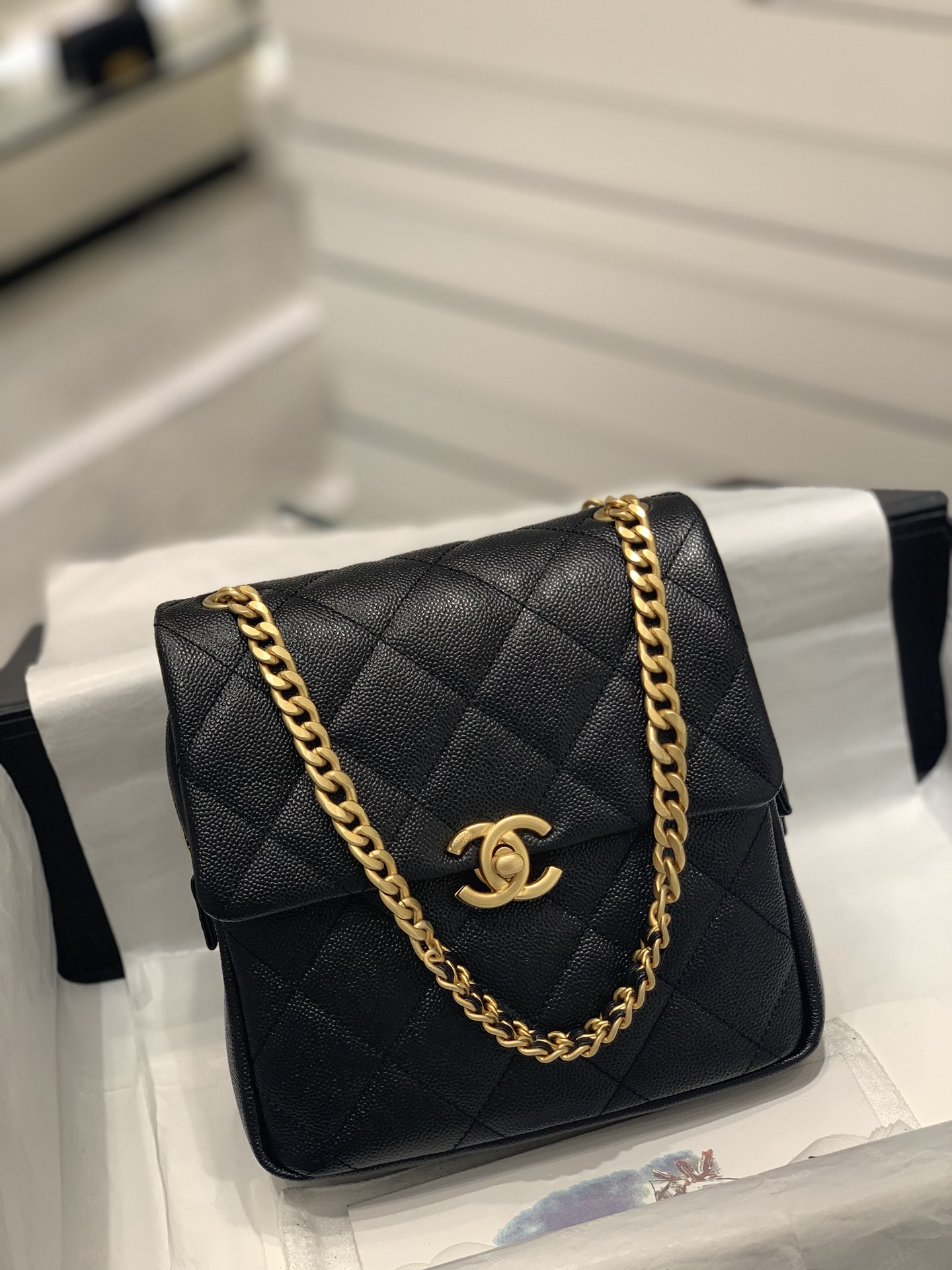 TÚI CHANEL 22P CAVIAR BLACK DA HAAS