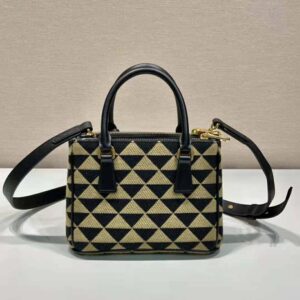 TÚI Prada Women Galleria Embroidered Jacquard Fabric Micro-Bag