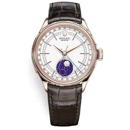 Đồng hồ Rolex Cellini Moonphase 50535 trăng sao mặt số màu trắng
