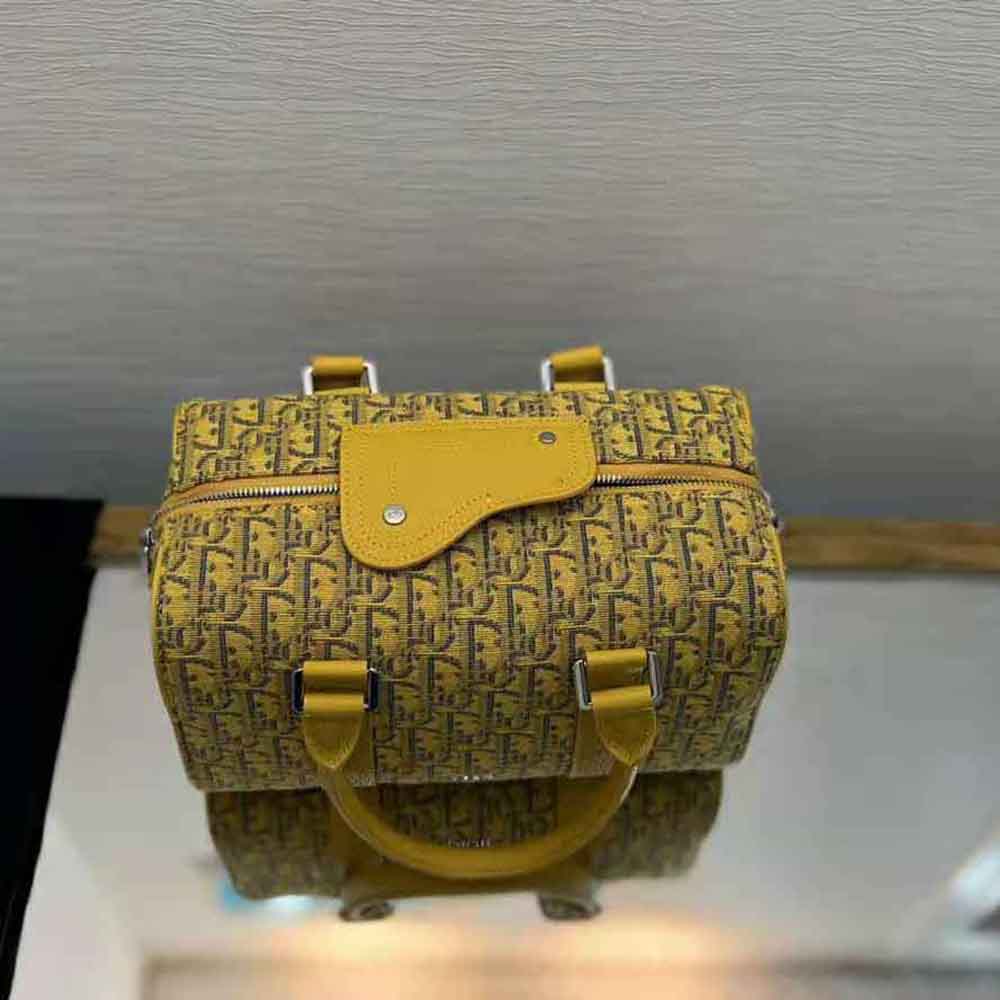 TÚI DIOR Lingot 26 Bag Gold-Tone Dior Oblique Jacquard