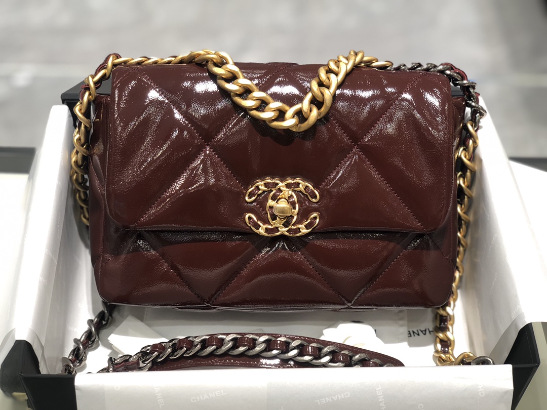 TÚI CHANEL 19 LAMBSKIN MAROON DA HAAS